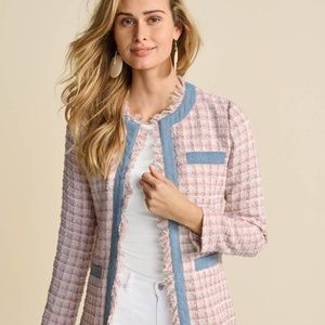 VenusTweed long coat jacket size 8 W27/1699